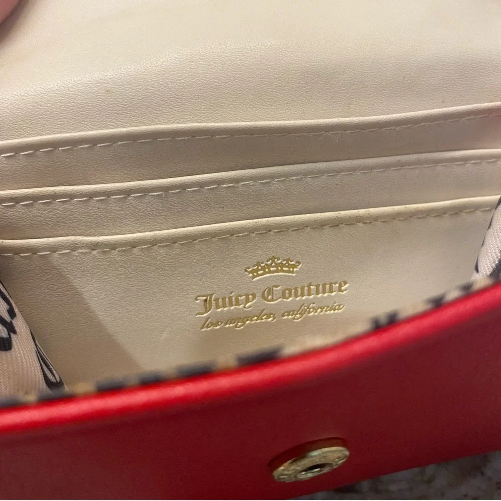 Juicy Couture Red Studded Crown Wallet w/ Chain